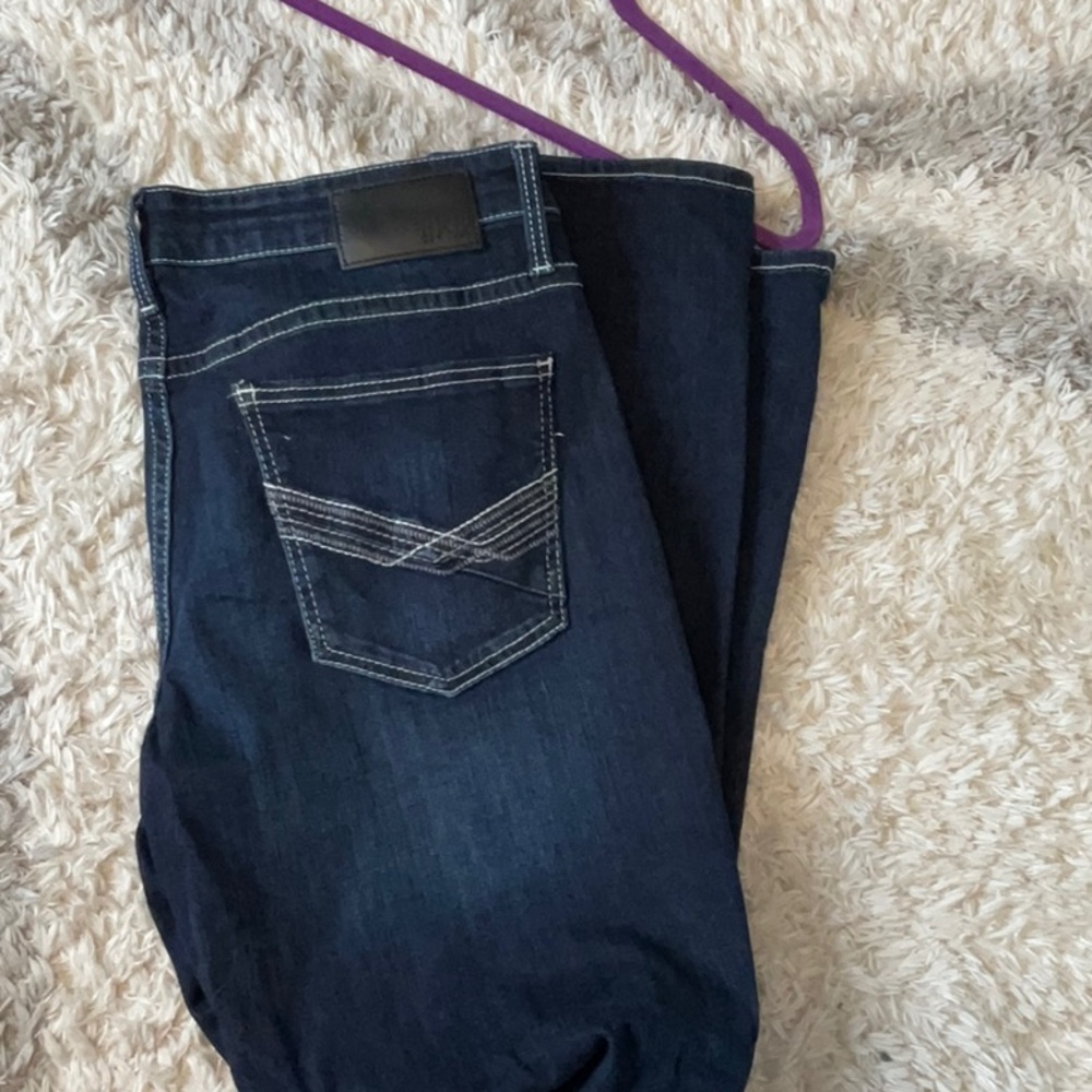 BKE Men's Straight Jeans - Dark Blue